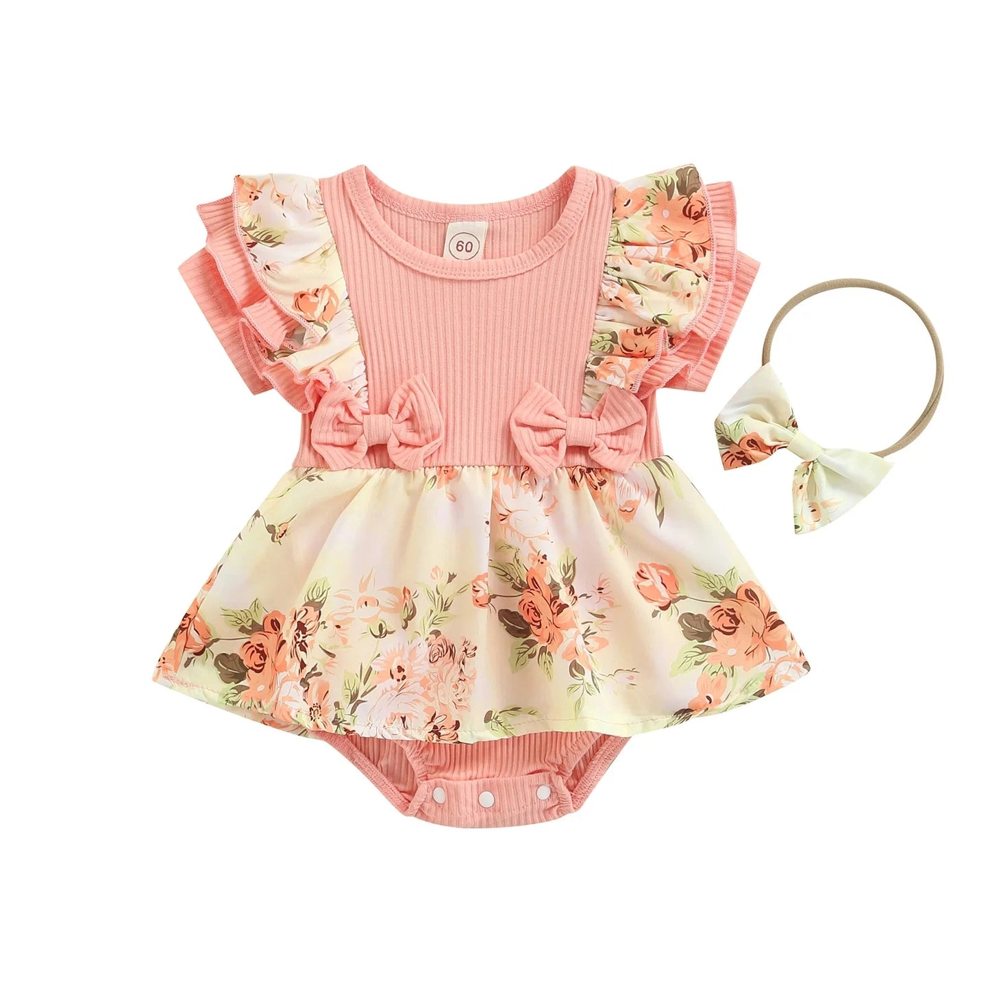 Conjunto Floral Bebé – Verão Leve 🌸.
