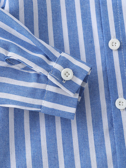 Camisa Bebé Menino às Riscas.