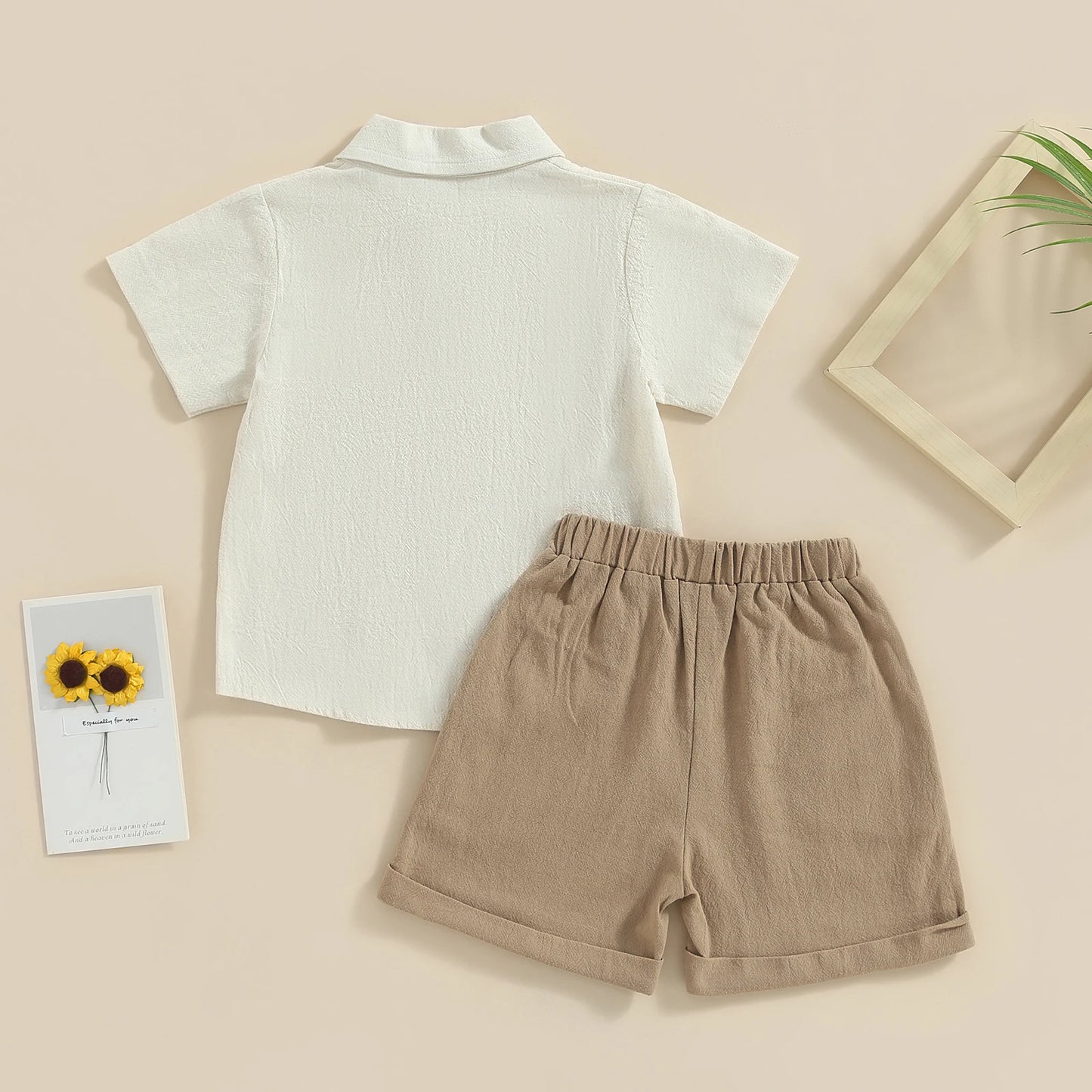 Conjunto Bebé Menino Algodão e Linho