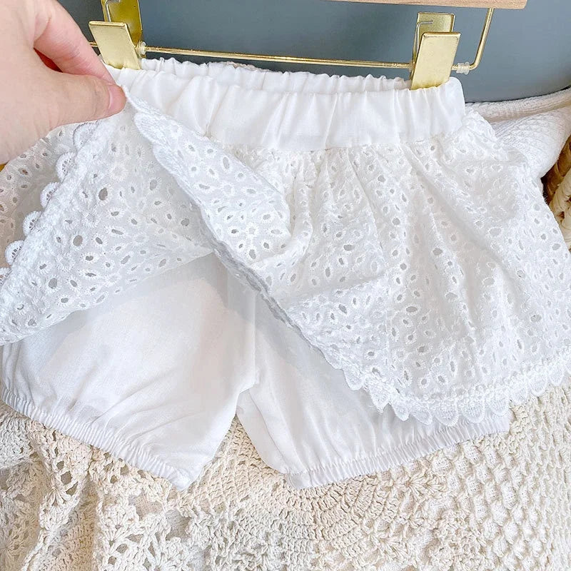Conjunto Menina – Renda Delicada de Verão 🌸.